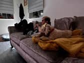 Ukrainian refugee Vlad, who has been welcomed into the home of Mr Fox in Lancashire after landing at Manchester Airport on Friday