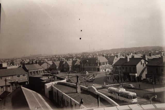 This picture of the square at Victoria Road in Cleveleys was taken from the roof of the Odeon Cinema