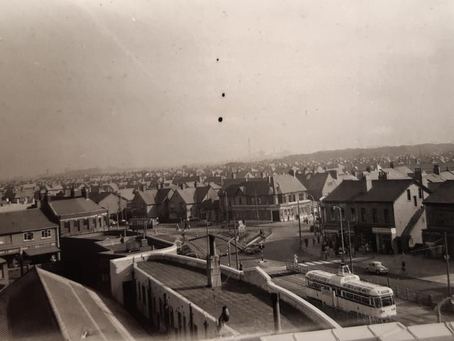 This picture of the square at Victoria Road in Cleveleys was taken from the roof of the Odeon Cinema