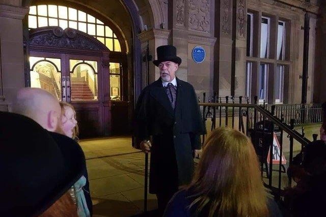 Haunted Blackpool author and founder of Supernatural Events Stephen Mercer in full swing at one of the tours. This year they are including Victorian Seances at one of Blackpool's most haunted pubs