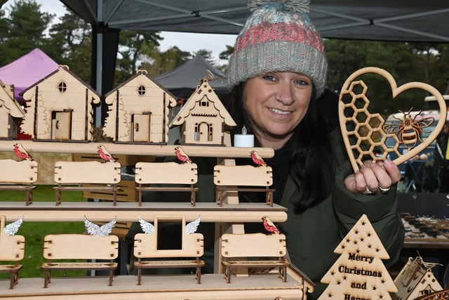 Craft stalls featured in a special marquee at the Halloween-themed Pumpkins In The Park at Lowther Gardens, Lytham.