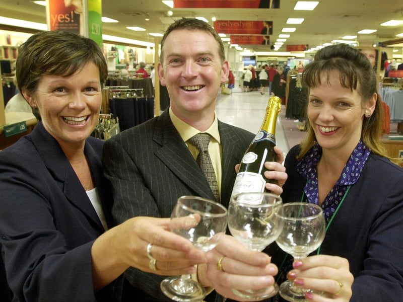 Preparing to celebrate Marks and Spencer's centenary at the Blackpool Church Street store were section manager Heather Churchman, store manager Steve O Brien and sales advisor Mary Lupton