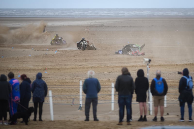 The Fylde ACU British Sand Masters meeting at St Annes beach organised by the Cheshire Grasstrack Club