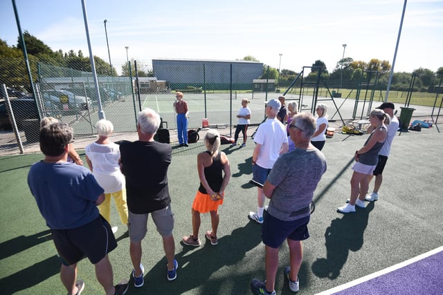 TV presenter Laura Hopkinson was the special guest at the South Shore Tennis Club open day