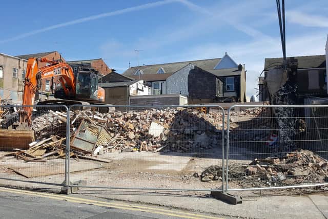 The demolition site on Alfred Street