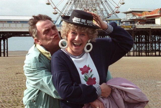 Coronation Street legends Liz Dawns and Bill Tarmey in 1996