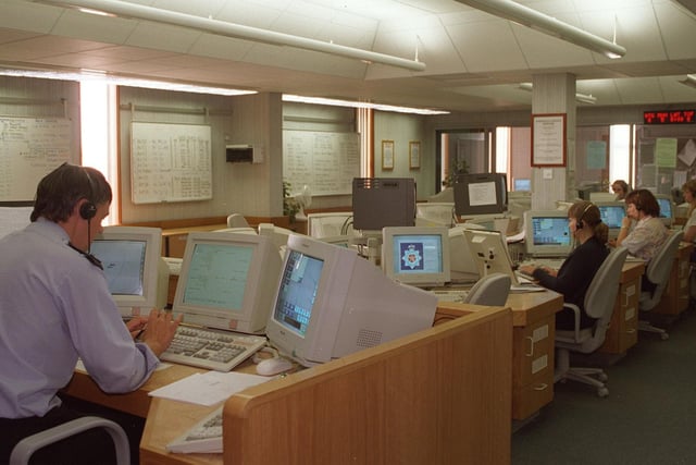 This was inside Blackpool Central Police Station control room, 1997. Look at the old computers...
