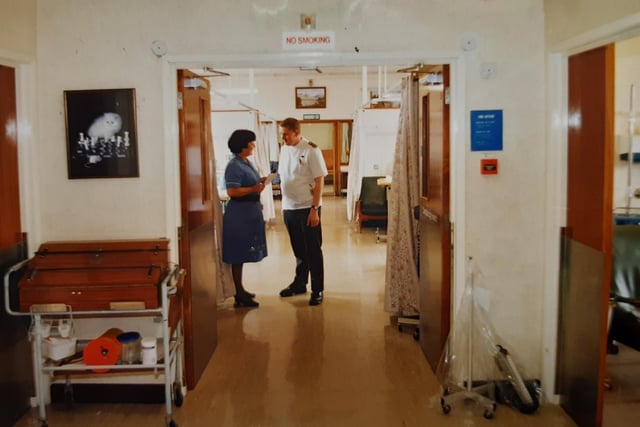 Inside one of the wards, 1995