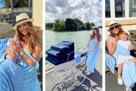 Charlotte Dawson with sons Jude (left) and Noah (right) as they have a day out around Fairhaven Lake. Image: charlottedawsy on Instagram