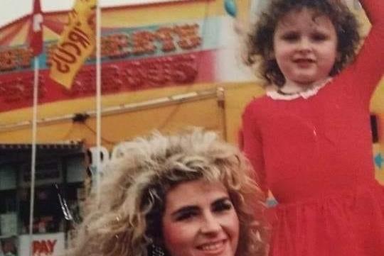 Romy during her childhood at the circus with mum Kim Bauer.