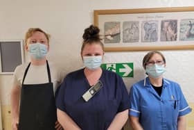 Three workers,  Aidan, Dee and Denise, from New Victoria Nursing Home have completed qualifications with PHX Training