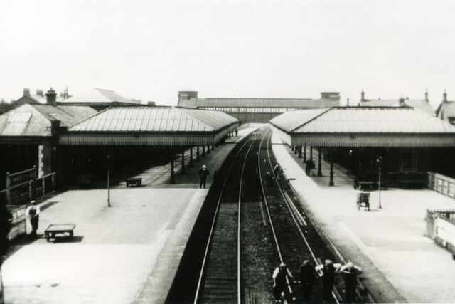 St Annes Railway Station in the snow. Undated