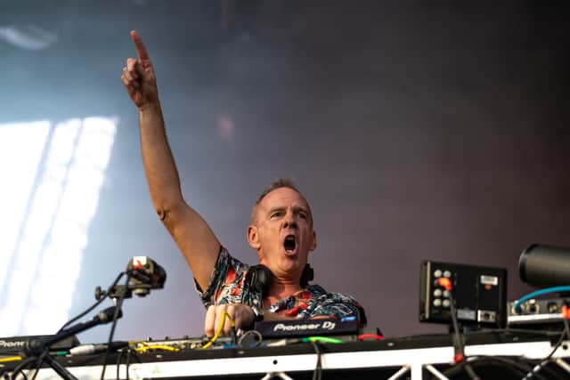 Fatboy Slim performs on the AO Live Stage on day seven of the 2020 Australian Open at Melbourne Park on January 26, 2020 in Melbourne, Australia. (Photo by Mackenzie Sweetnam/Getty Images)