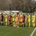 Fylde and Sheffield shake hands before kick-off