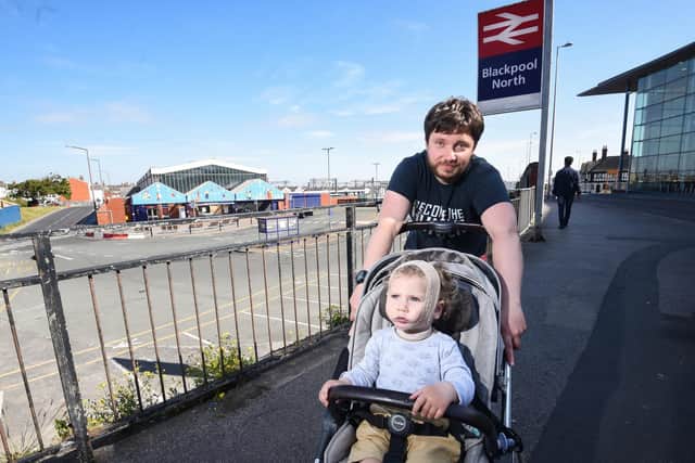Marcin Jamorski was unable to take his 16-month-old son Tymon to a hospital appointment in Manchester because of the strike