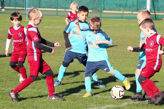 Action from the match between Lytham Junior Maroons and Clifton Rangers Stingers Picture: Karen Tebbutt