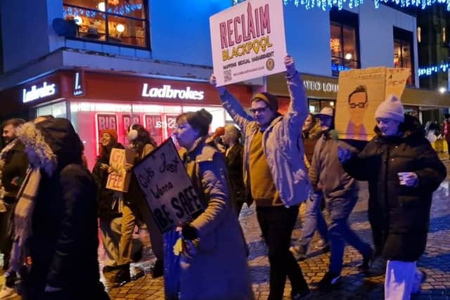 Protesters take to the streets of Blackpool for Reclaim The Night