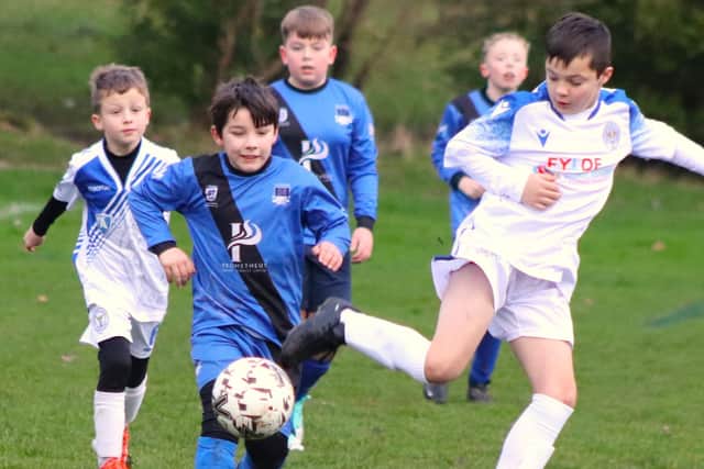 FC Rangers Blacks and BJFF Spartans produced an entertaining game Picture: Karen Tebbutt