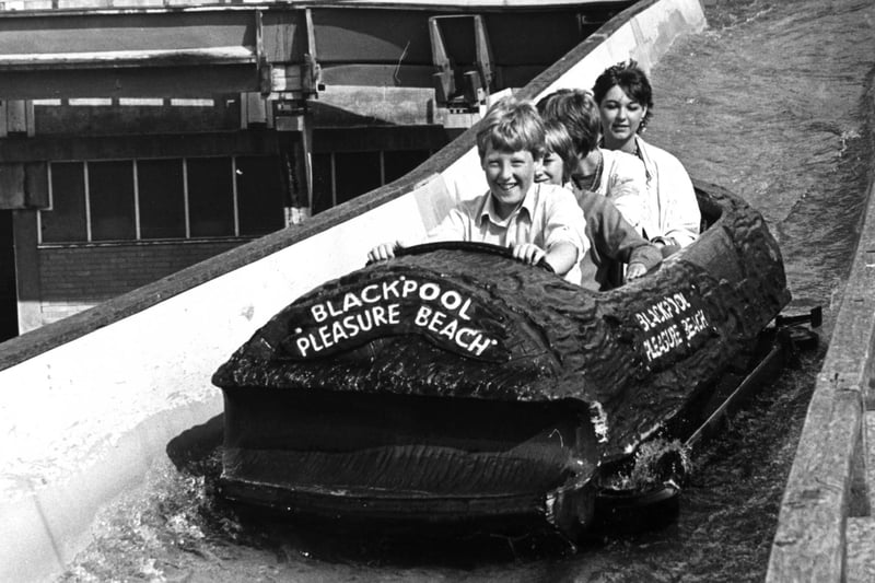 This was in 1981 and shows Blackpool Pleasure Beach's Amanda Thompson at the back with Henry Legge at the front