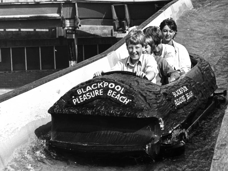 This was in 1981 and shows Blackpool Pleasure Beach's Amanda Thompson at the back with Henry Legge at the front