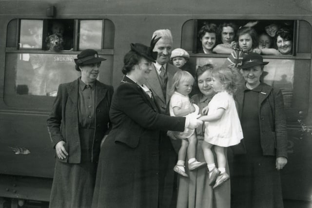 Evacuees travelled by train to Blackpool at the beginning of World War Two. Hundreds of children were given new homes to escape the blitz in other North West towns and cities