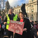 West Lancashire MP Rosie Cooper pictured campaigning for her BSL Bill