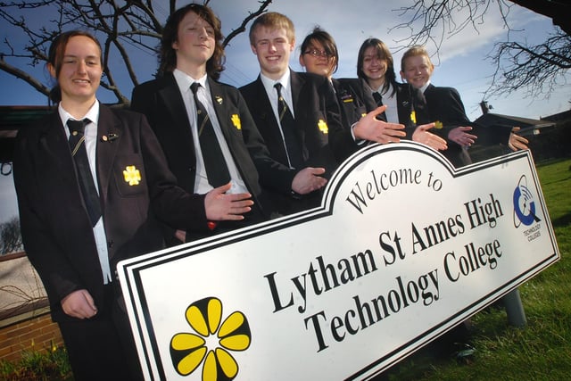 Pupils at Lytham St Annes High School  raised the Key Stage 3 results by 18% in 2008. Pictured are Year 11 pupils L-R: Louise Anderson, Chris Marsden, Callum Sharp, Abigail Carmichael, Rebecca Dodd and Stephanie Watts