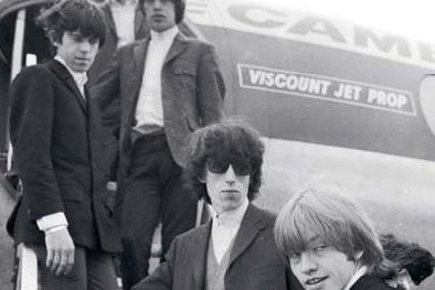 The Rolling Stones arrive at Ronaldsway, Isle of Man in August 1964 a month after the Blackpool gig. They were entering the height of their popularity at the head of a new wave of popular music