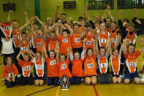 Youngsters who took part in the Sportshall Athletics championships in the season’s final fixture in Blackpool Sports Centre