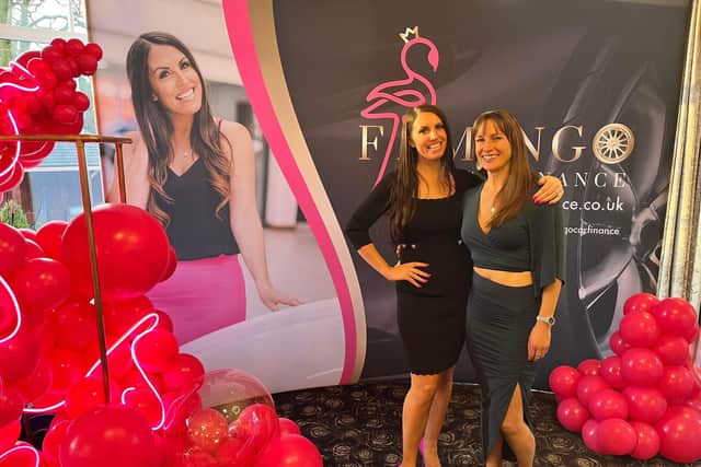 Elizabeth McQuillan (left) pictured at one of her Flamingo Business events with one of the attendees Elizabeth Warburton