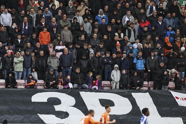 Seasiders supporters at the DW Stadium.