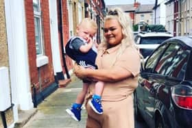 Kasha Smith with her son Bleu