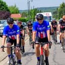 Nigel and fellow riders en route in the London2Paris ride which took place June 16-20, 2022