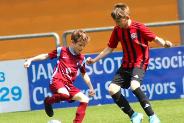 The U11 game featuring Lytham Junior Maroons and Poulton FC Reds Picture: Karen Tebbutt