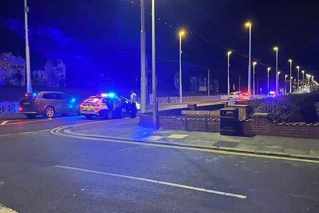 Two people have died after a crash involving a motorcycle and a pedestrian in Queen’s Promenade, Blackpool at 5.30pm on Monday (February 6)