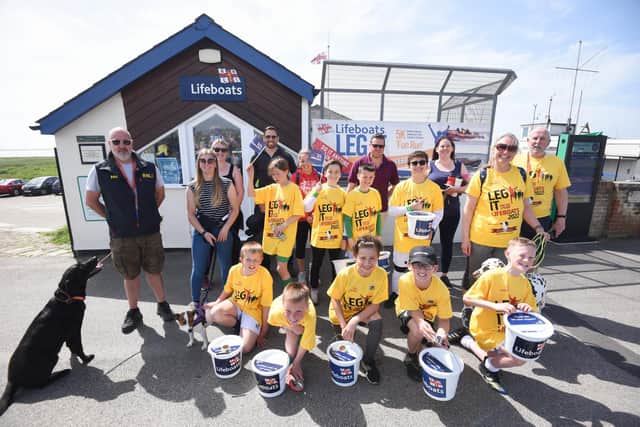 Some of the participants in the Leg It For The Lifeboats at the weekend, setting off from Lytham RNLI boathouse to raise money for the RNLI
