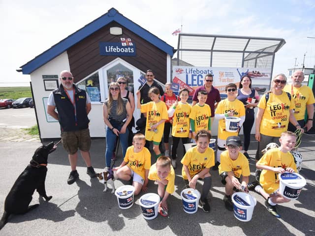Some of the participants in the Leg It For The Lifeboats at the weekend, setting off from Lytham RNLI boathouse to raise money for the RNLI