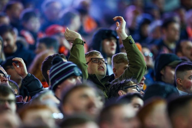 Blackpool fans were in fine voice despite the result not going their way
