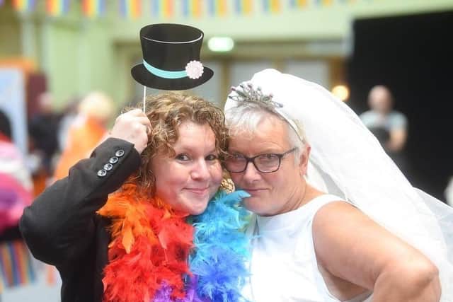Blackpool's previous Winter Pride event - Sheila Denny and Liz Cullen