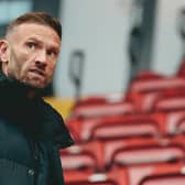 Ian Evatt at Brisbane Road on Saturday (photo: Gareth Evans)