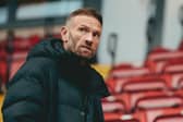 Ian Evatt at Brisbane Road on Saturday (photo: Gareth Evans)