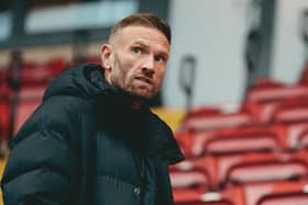 Ian Evatt at Brisbane Road on Saturday (photo: Gareth Evans)