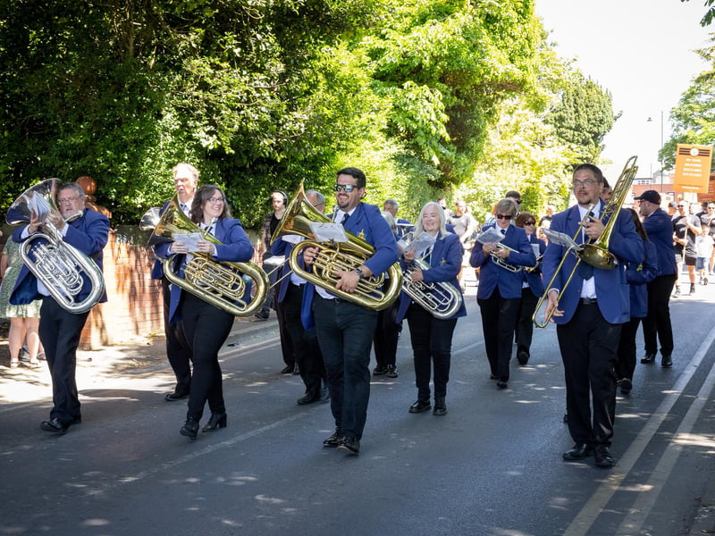Poulton Band in fine tune on the big day