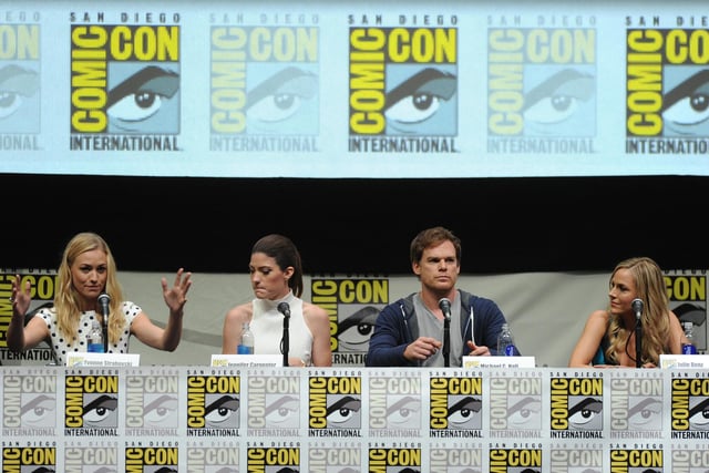 An American crime drama. Pictured: cast members at Comic-Con International 2013 in San Diego.