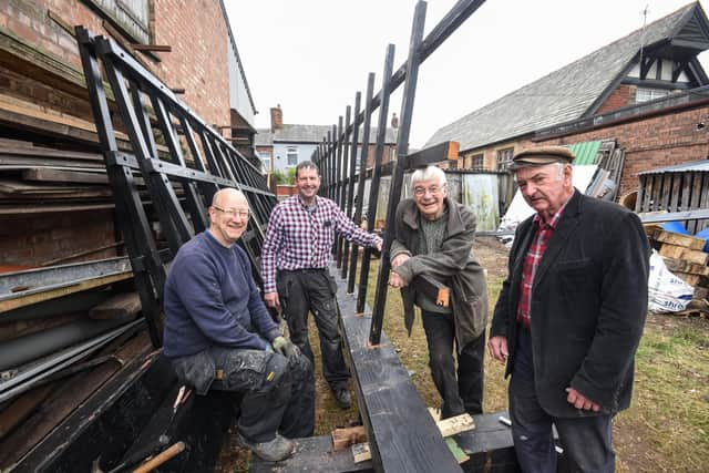 Pictured is Joe Gillett (right) are members of his team Ian Clough, Nicholas Gillett and Bob Baines.