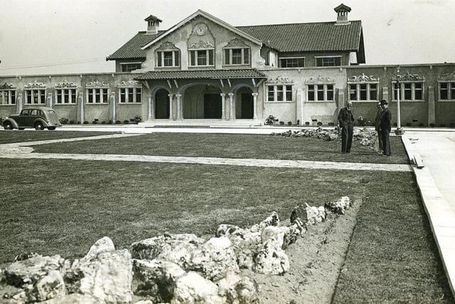 The newly completed luxury entertainments hall for campers at the Squires Gate holiday camp in 1937. It later became Pontins