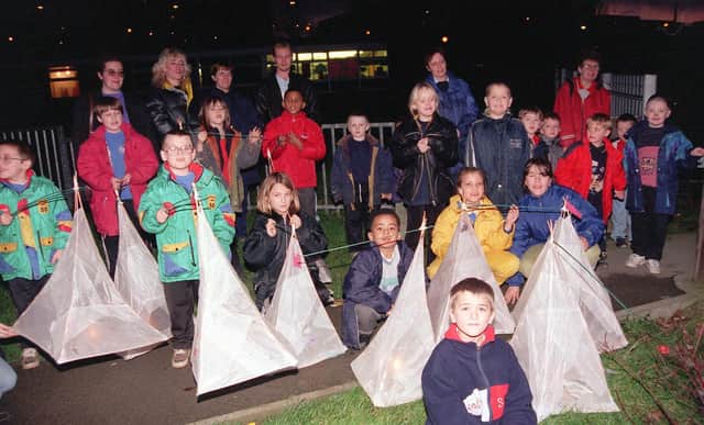 Norfolk Park Festivities  in 1998 where some of the children who took part in a parade  carrying lanterns  and sang carols