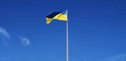 The Ukrainian flag flying in Lytham