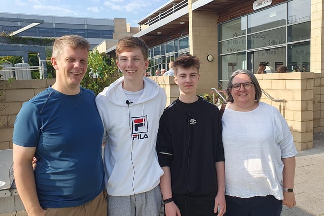 Twins Isaac and Ethan Selley are both celebrating excellent results today, with their mum and dad.