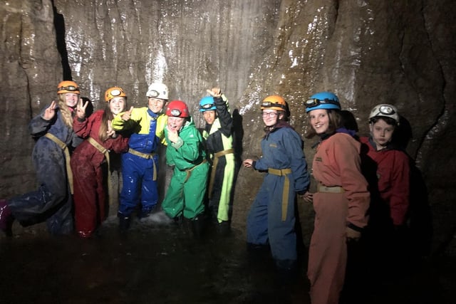 The residential is an annual trip for the Year 7 students at AKS.
Here they are pictured at Yordas Cave